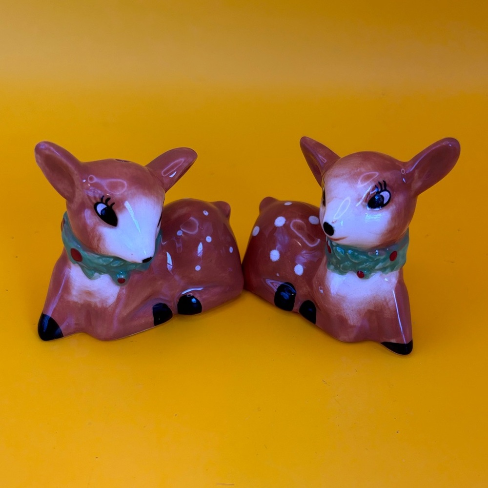 Charming Brown Deer Salt & Pepper Shakers